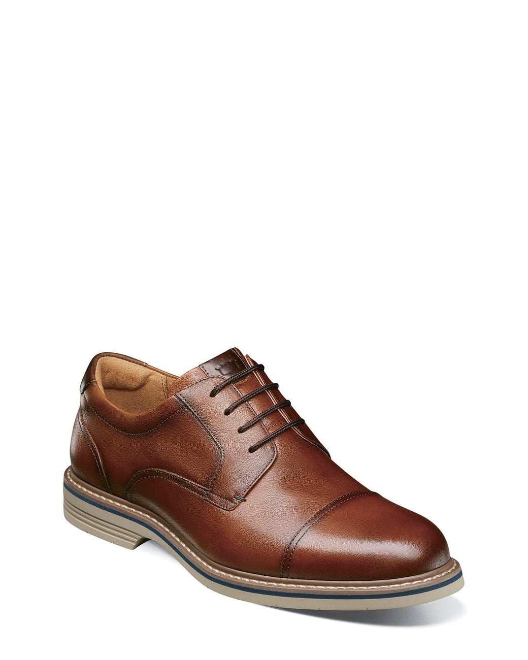 Florsheim Brown Norwalk Cap Toe Derby for men