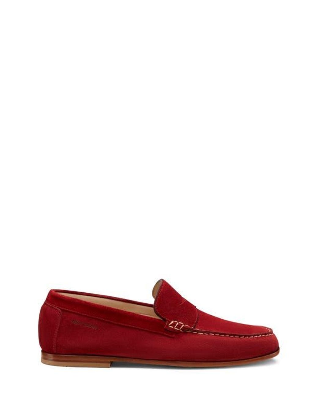 Stuart Weitzman Red Brady Penny Loafer for men