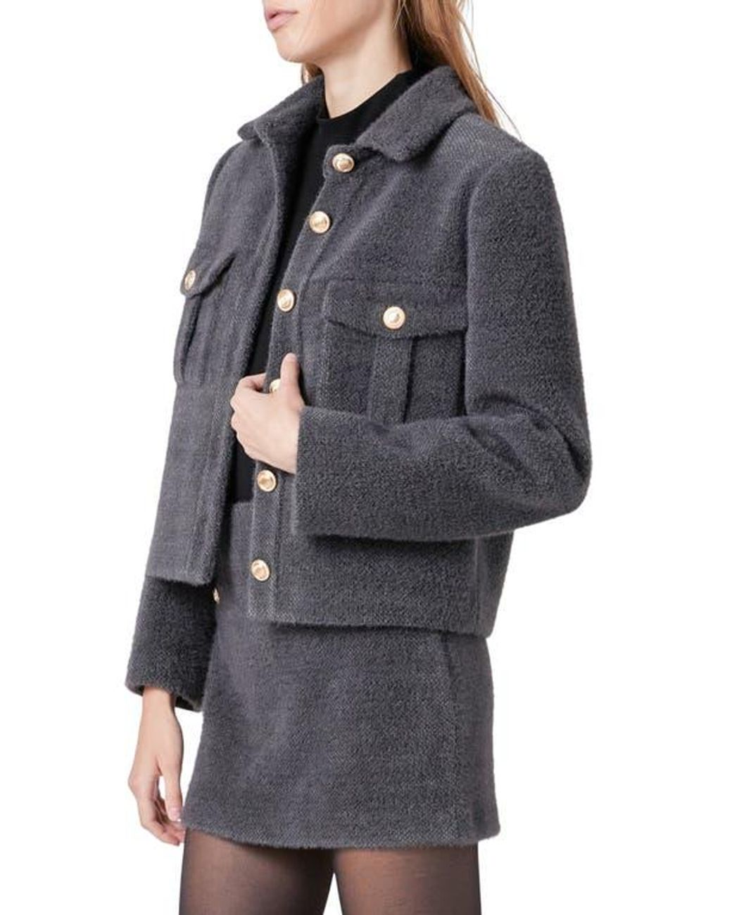 Endless Rose Gray Brushed Jacket