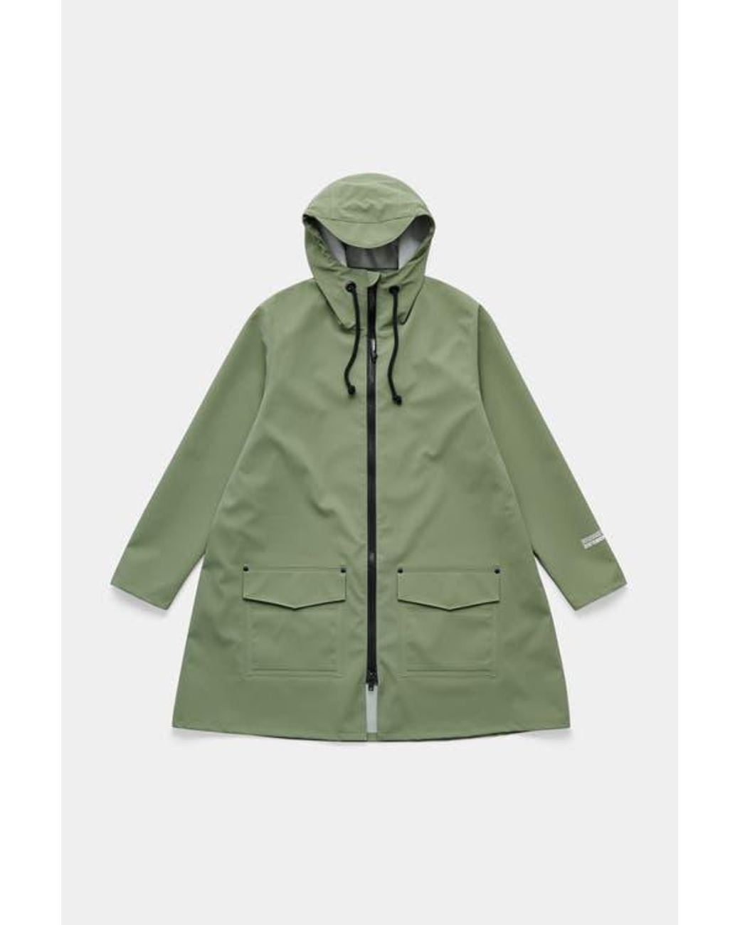 Stutterheim Green Mosebacke Patch Raincoat