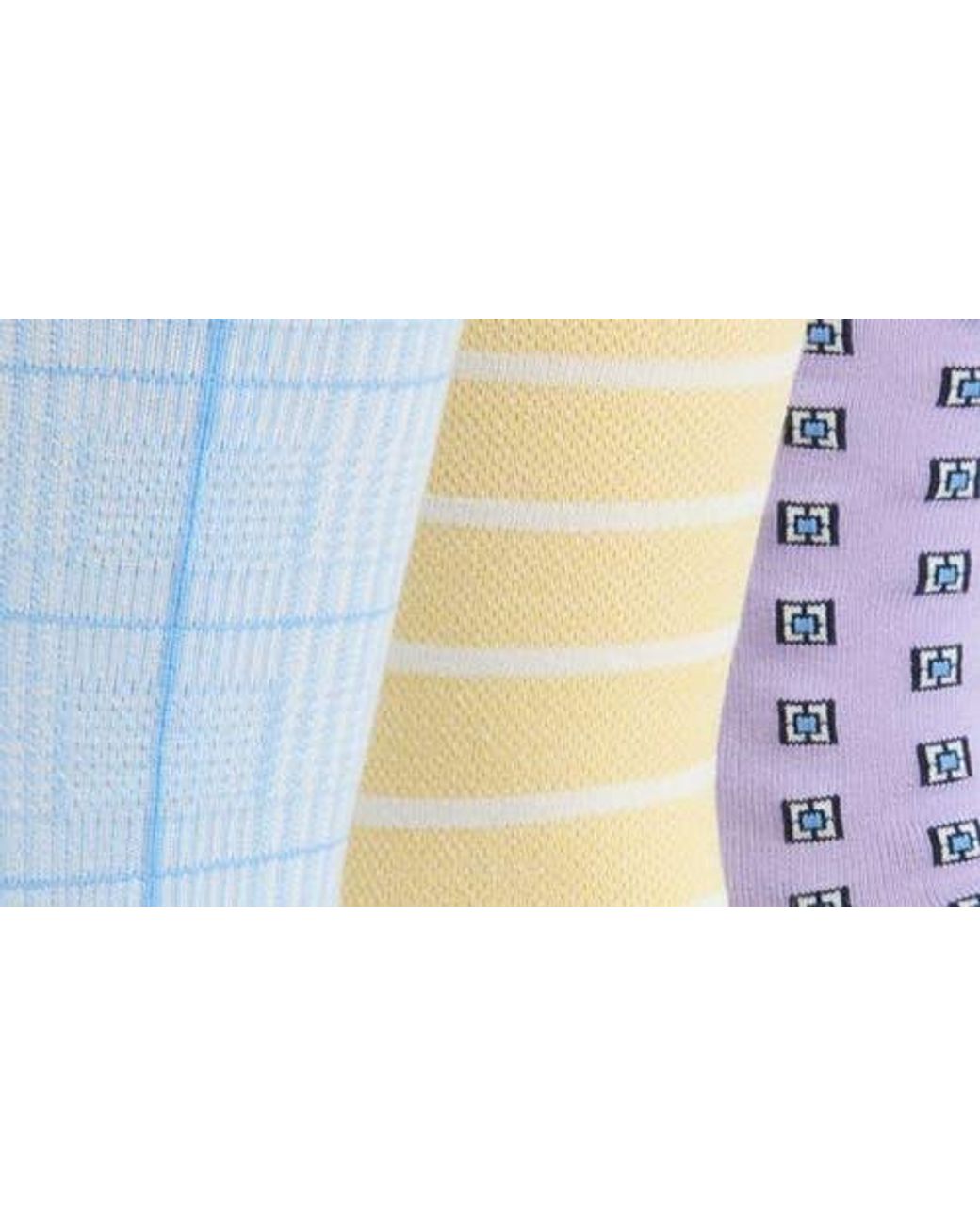 Polo Ralph Lauren Blue Assorted 3-Pack Geometric & Stripe Dress Socks for men