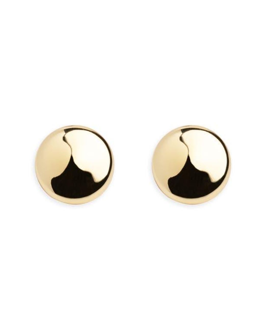 Argento Vivo Metallic Button Stud Earrings
