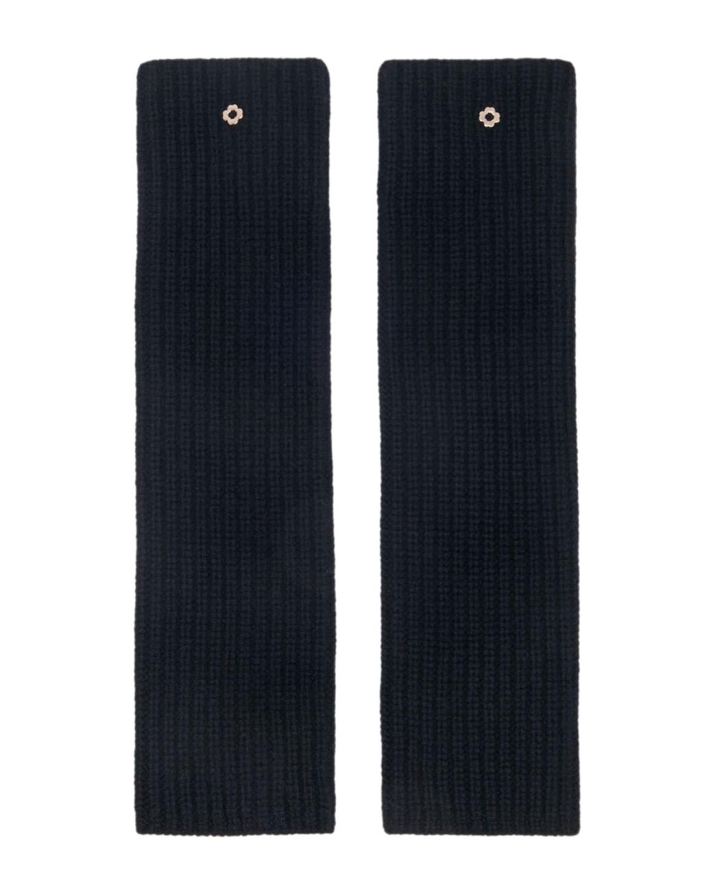 Maje Black Wool And Cashmere Gloves