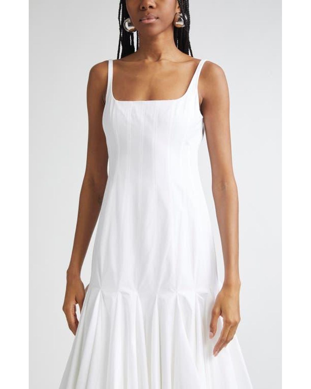 【送料&関税込】Jacquemus la Robe Agave White Sleeveless Lon Jacquemus La Robe Agave Midi Dress | White | FARFETCH