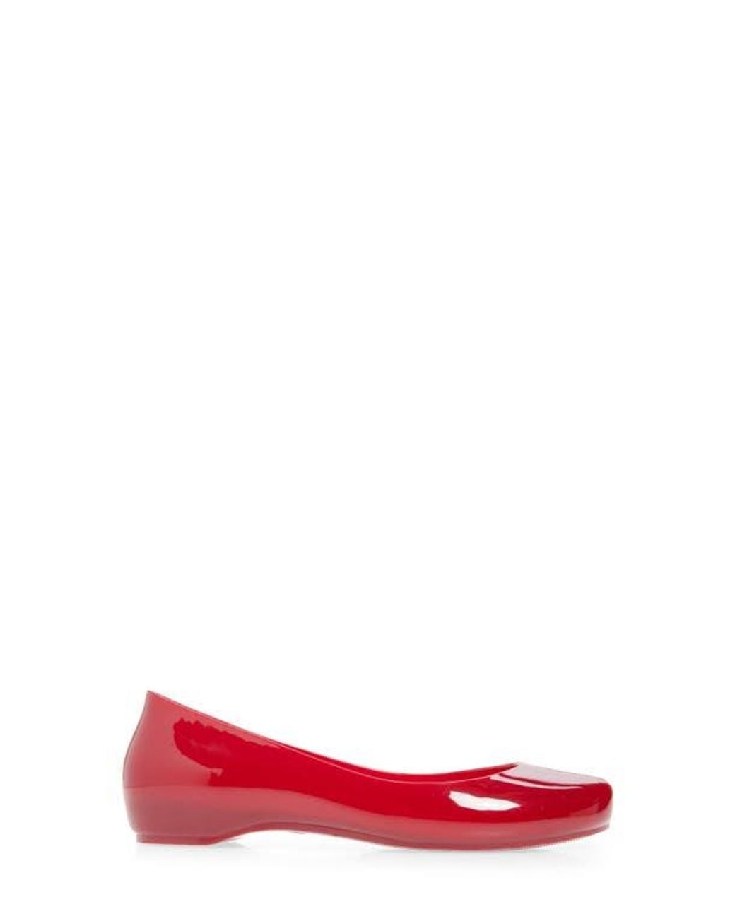 Jeffrey Campbell Red Fixed Split Toe Jelly Flat