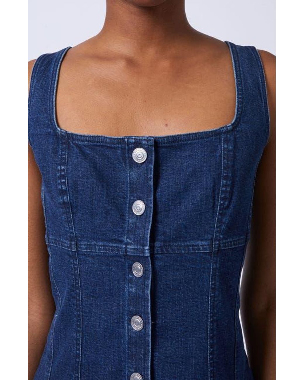 white christmas dresses Chambray Denim Button Through Shirt Dress Ecru main image 0