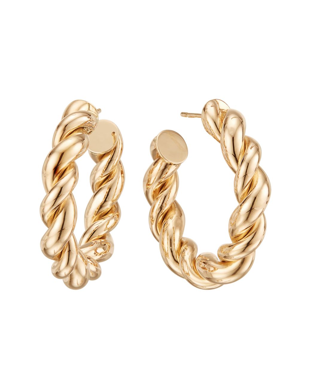 Lana Jewelry Braided Royale Hoop Earrings in Yellow Gold (Metallic) - Lyst