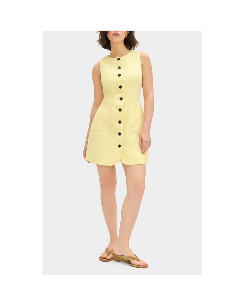 ALIGNE Yellow Leah Sleeveless Sheath