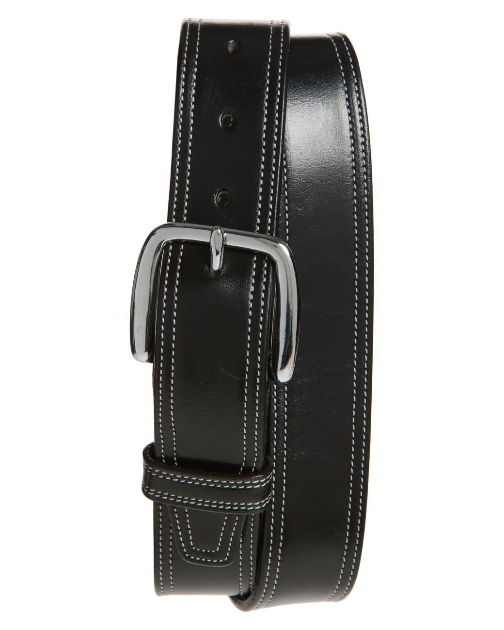 Noah NYC Black Leather Belt for men