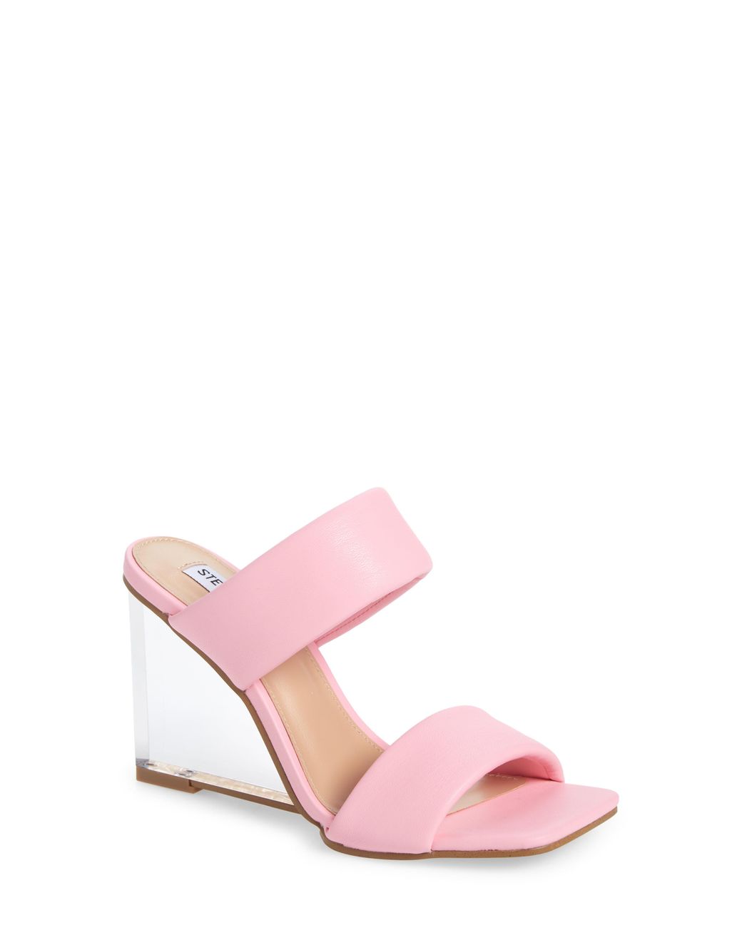 Steve Madden Isa Wedge Slide Sandal in Pink - Lyst