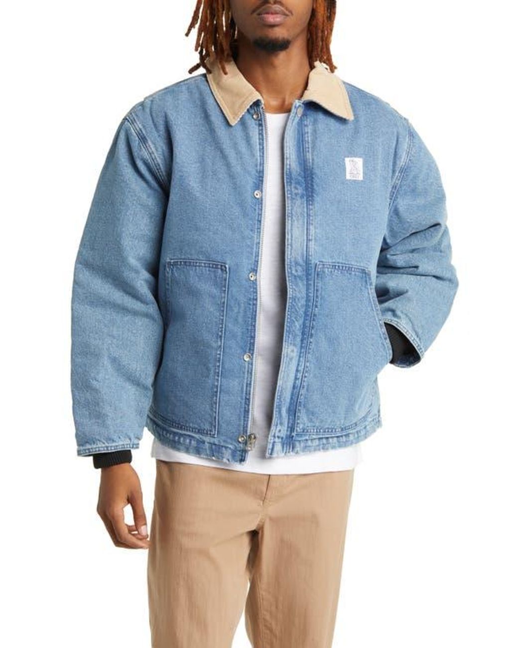 Obey Work Around Denim Jacket in Blue for Men Lyst