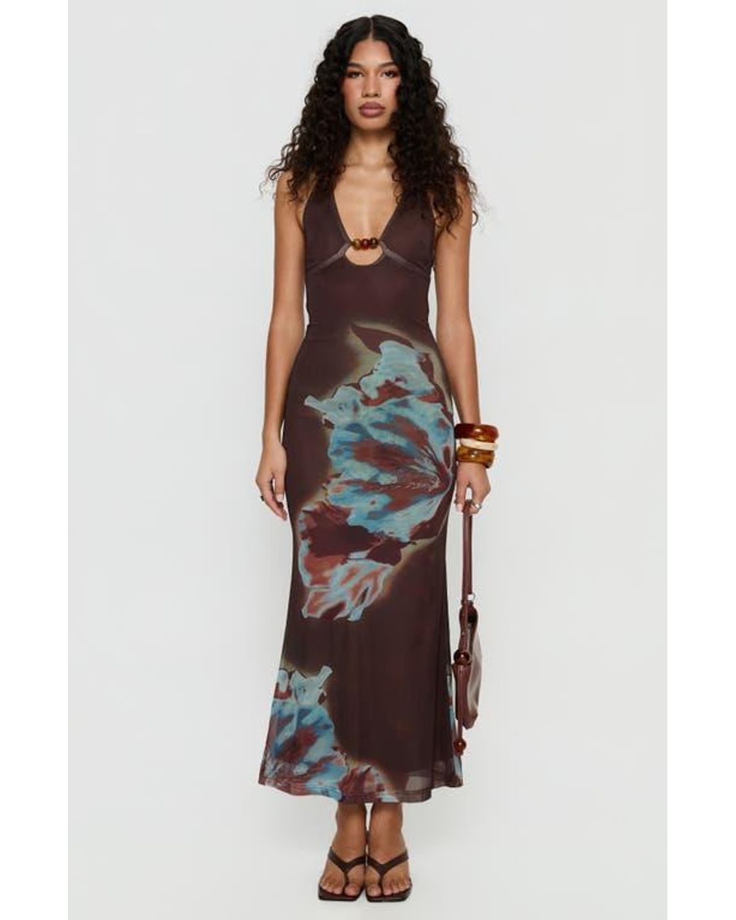 Princess Polly Maritsa Beaded Halter Maxi Dress | Lyst