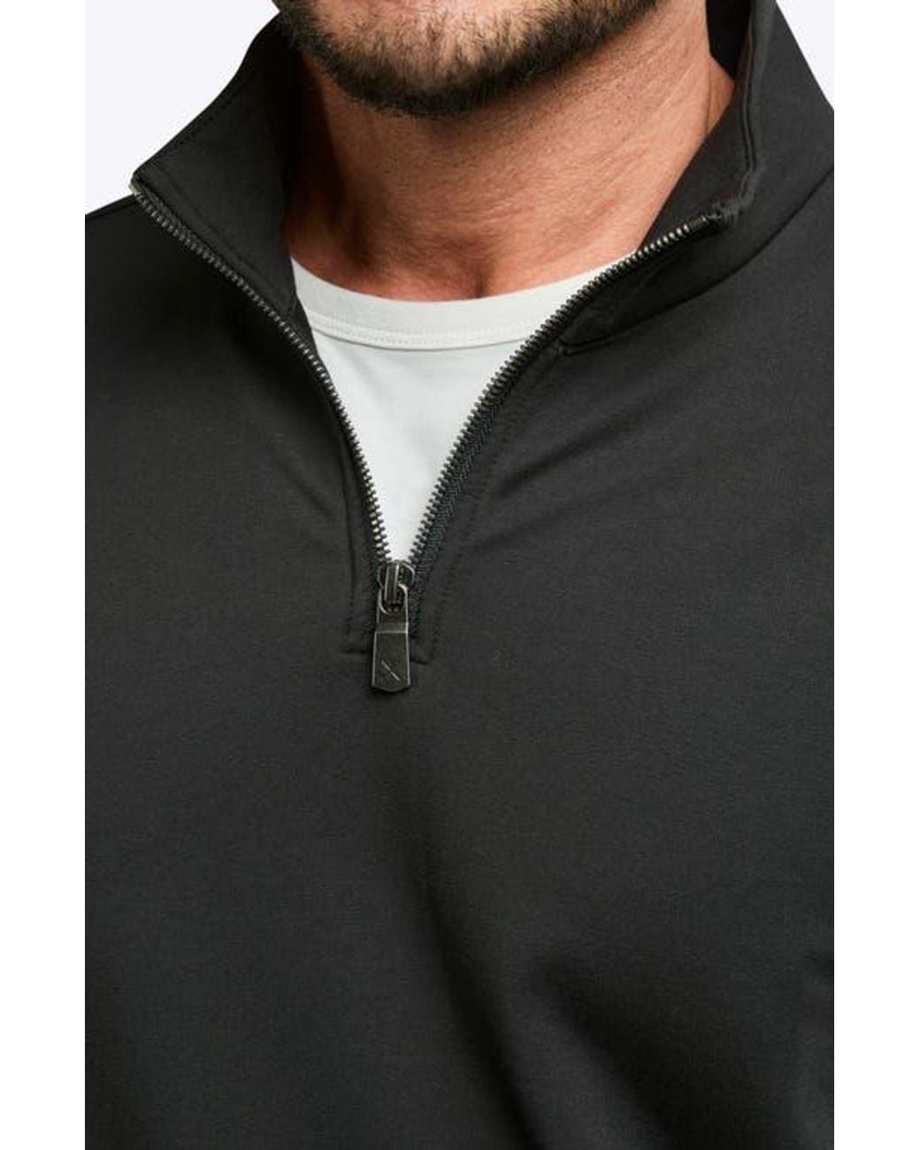 Cuts Black Hyperloop Quarter Zip for men