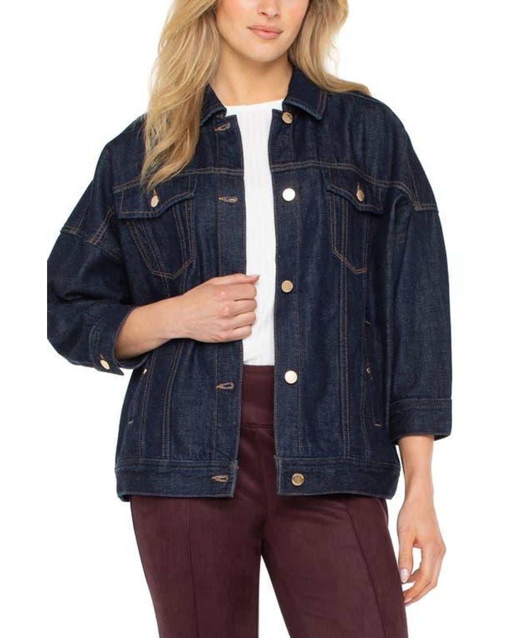 liverpool-los-angeles-drop-shoulder-denim-jacket-in-blue-lyst