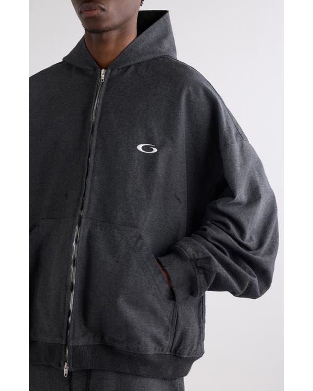 Balenciaga Black Trompe L'Oeil Hoodie for men
