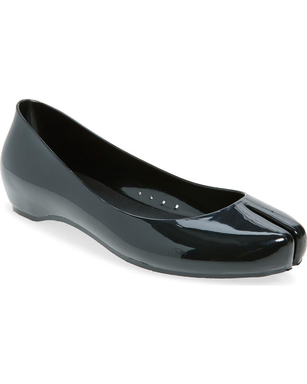 Jeffrey Campbell Black Fixed Split Toe Jelly Flat