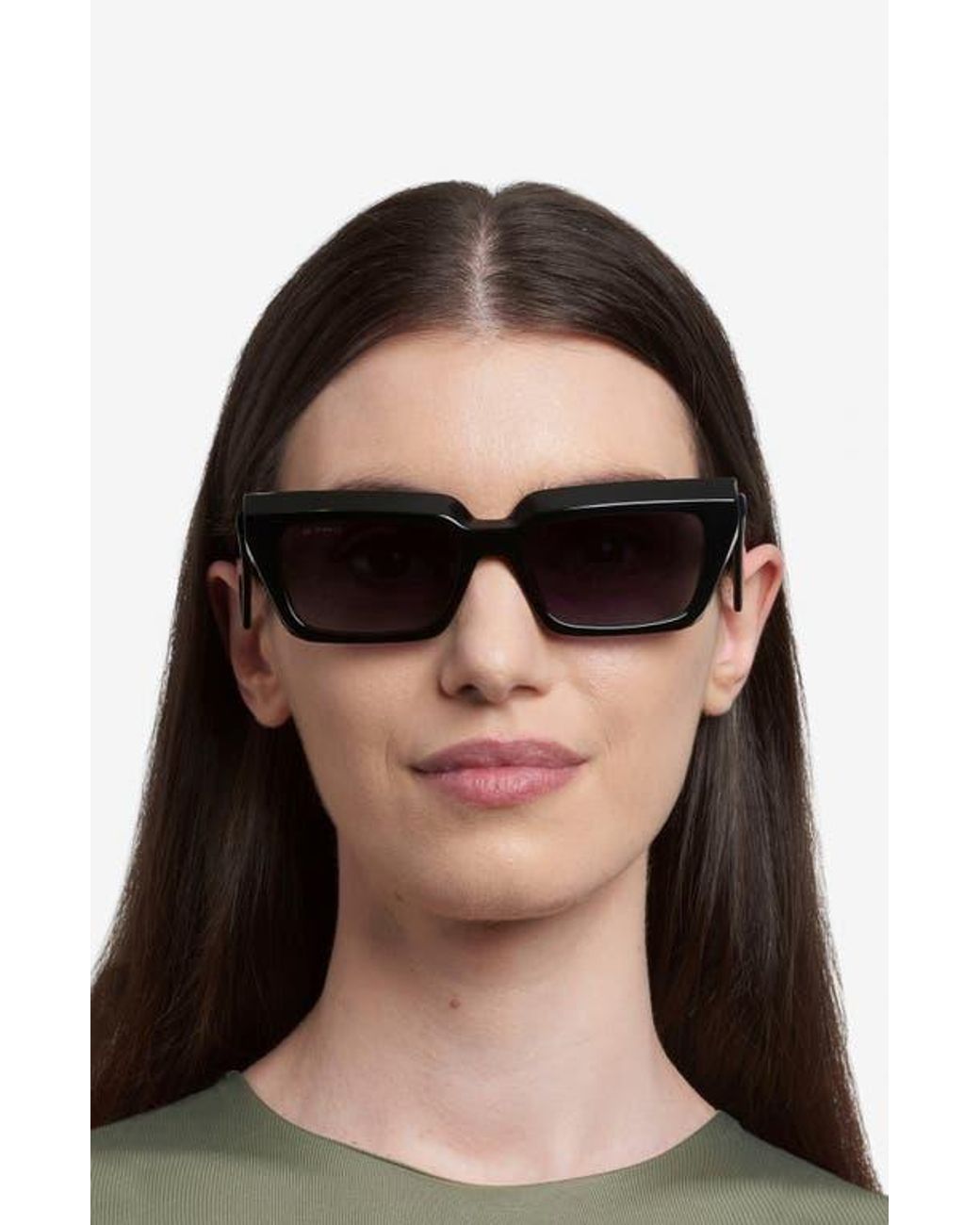 Etro Black 55Mm Rectangular Sunglasses
