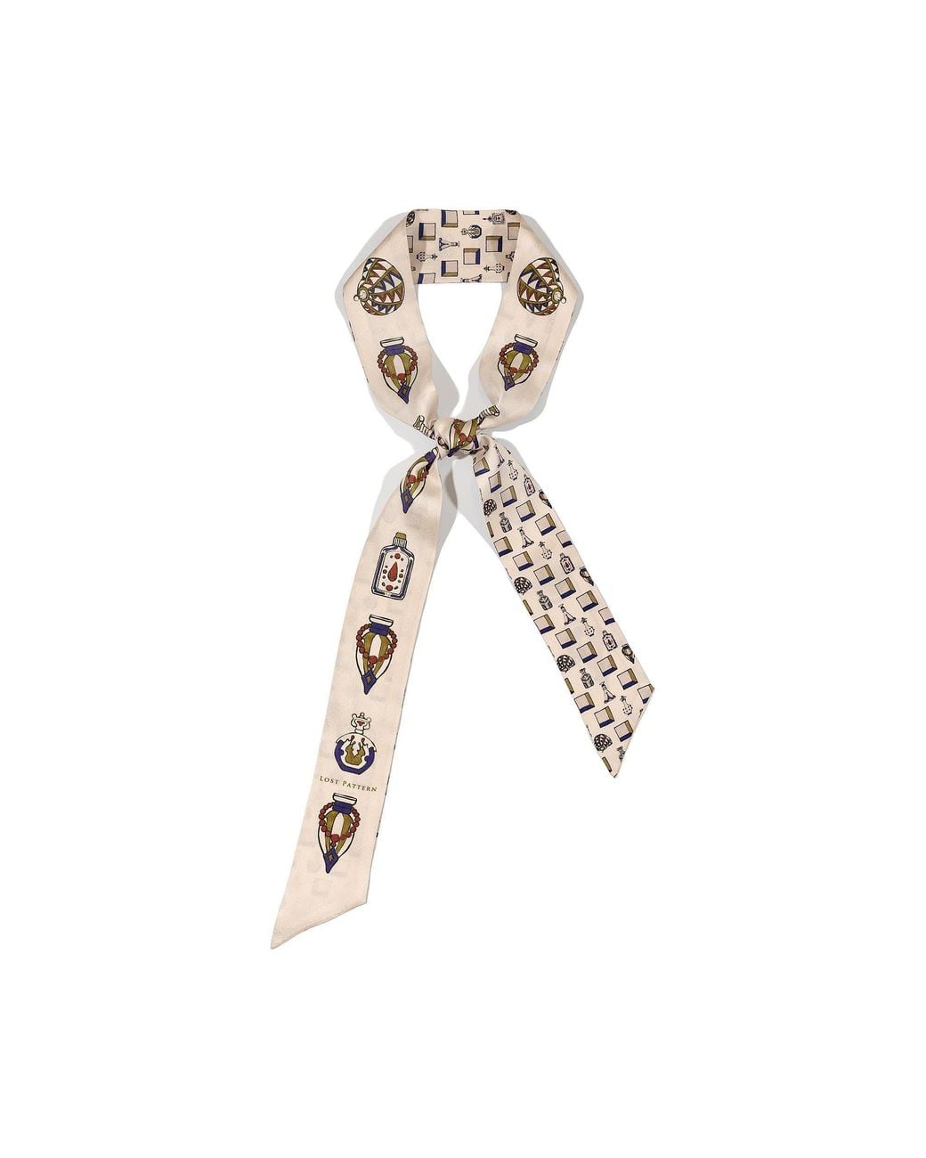 Lost Pattern Natural Amora Silk Skinny Scarf