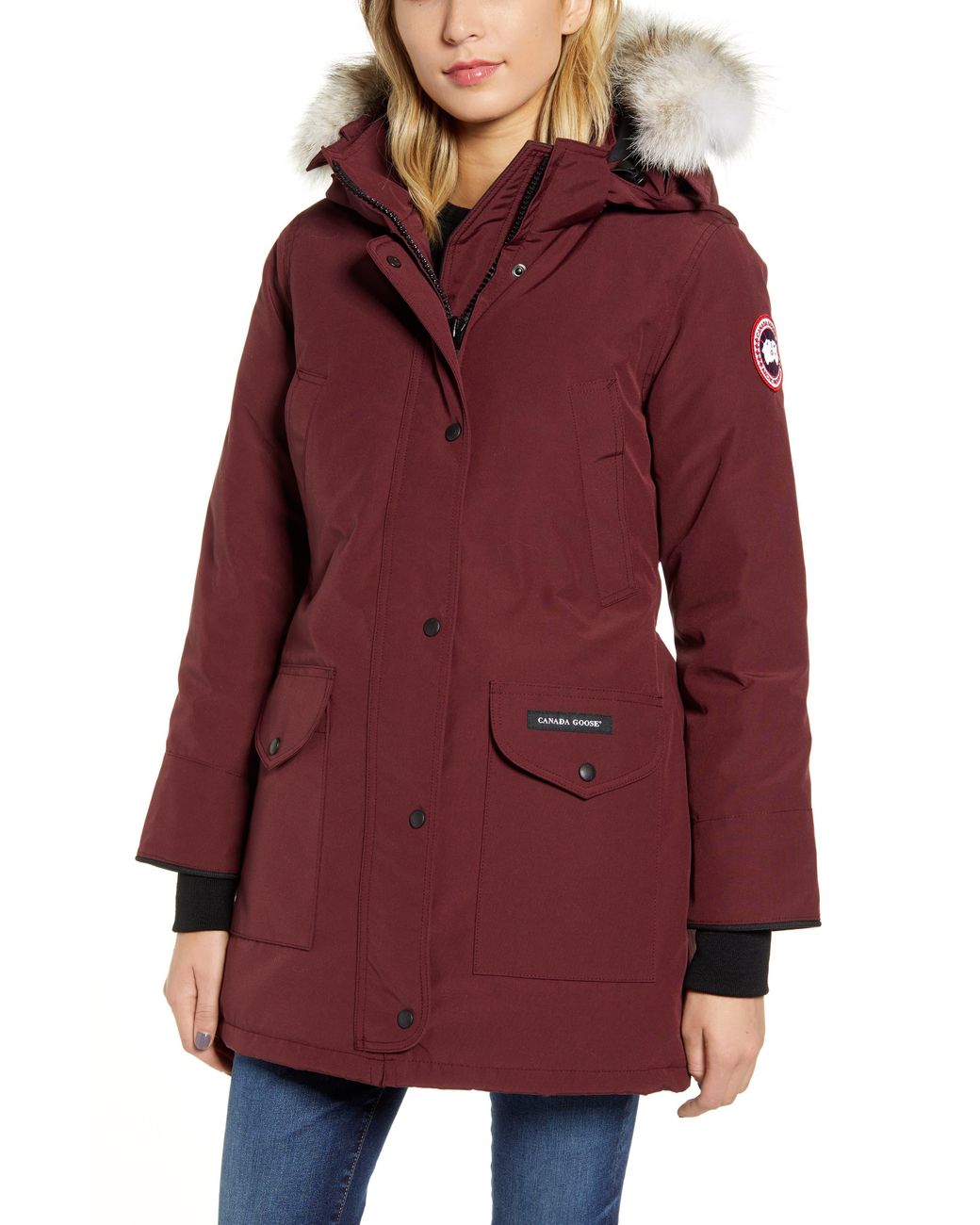 Canada Goose Trillium Fusion Fit Hooded Parka With Genuine Coyote Fur ...