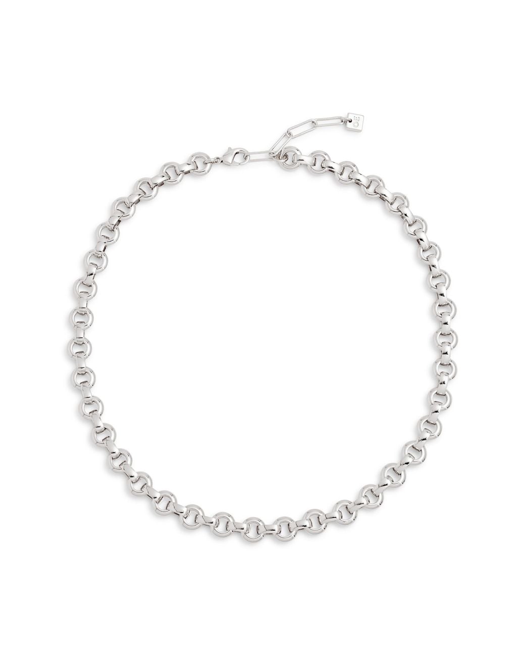 Open Edit White Flat Cable Chain Necklace