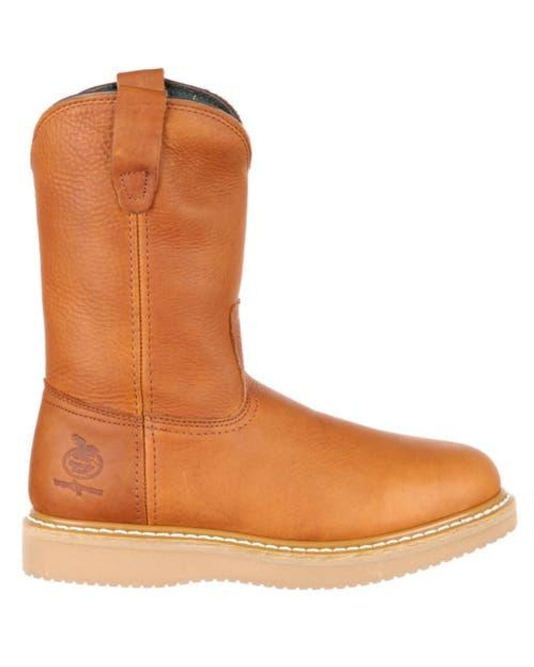 Georgia Boot Brown Wedge Steel Toe Pull On Work Boot for men