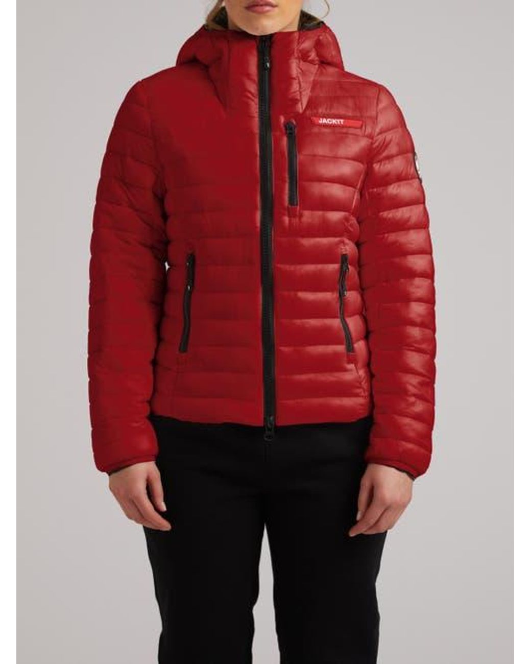 Jacket Red Satell1Te Padded Hooded Jacket