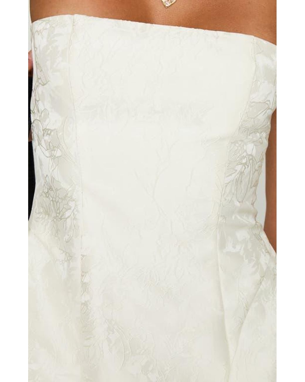 open lace back dress Lars Strapless Mini Dress | White | Womens main image 0