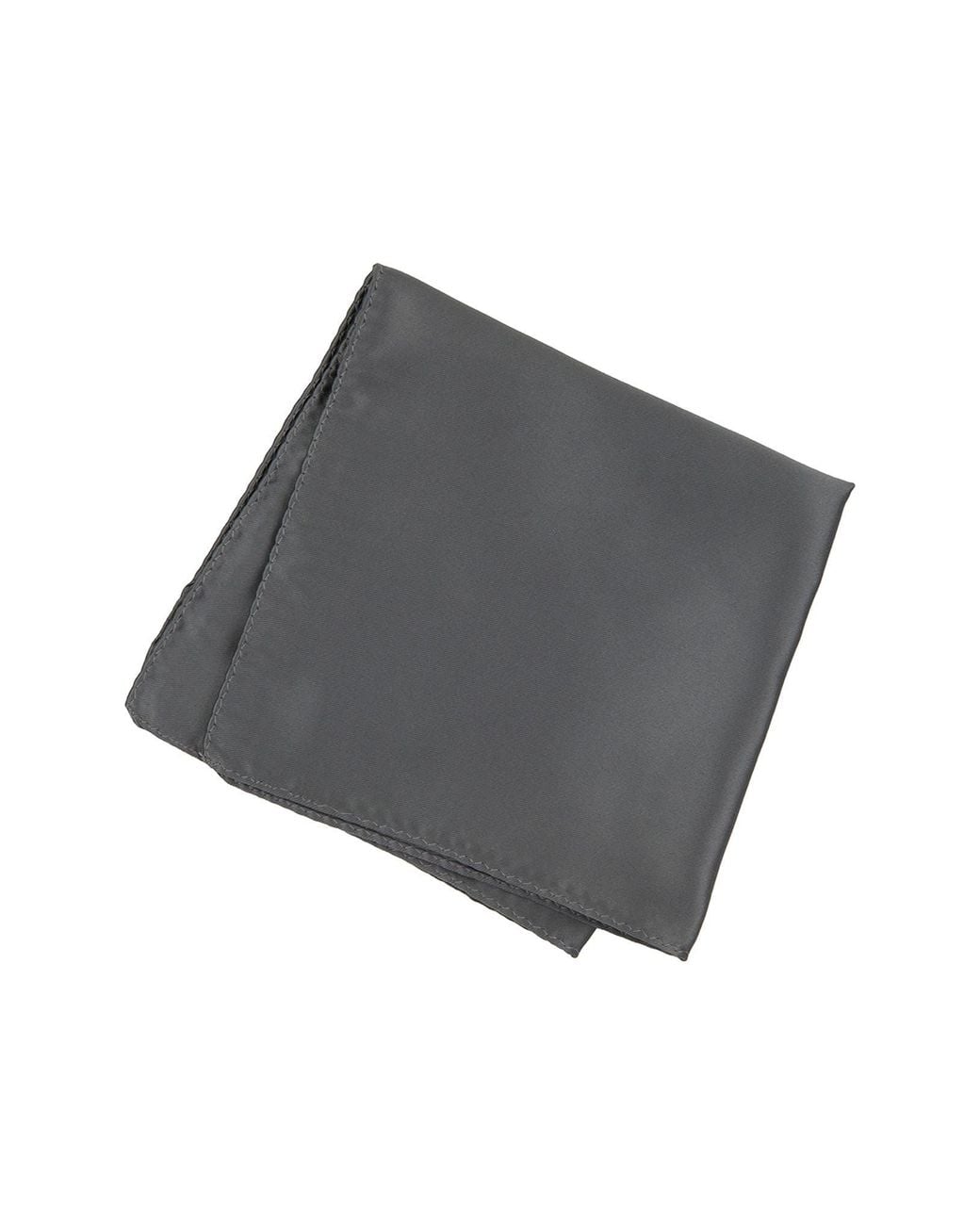 Brooklyn Brigade Gray Solid Satin Pocket Square for men