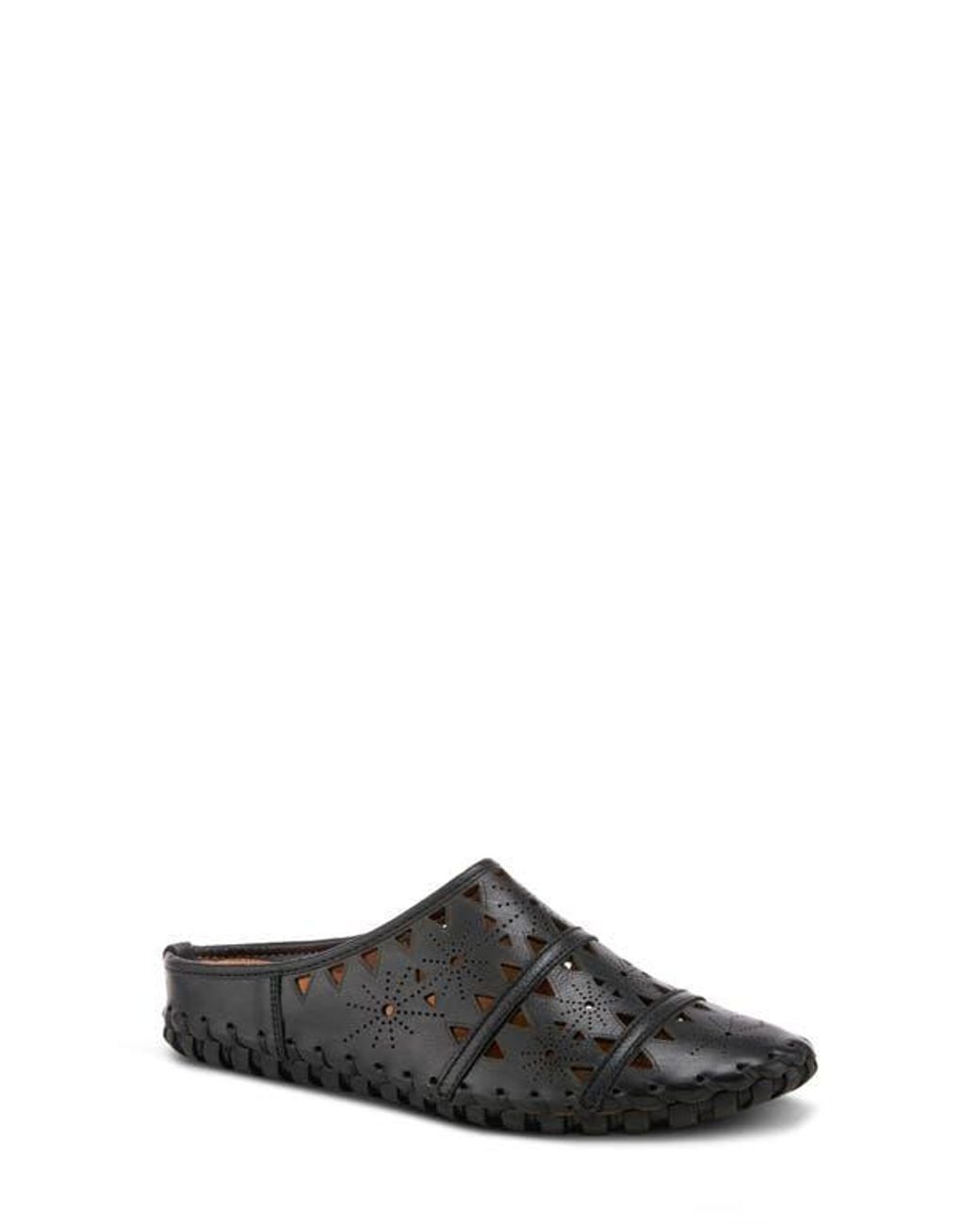 Spring Step Black Fusilade Leather Mule