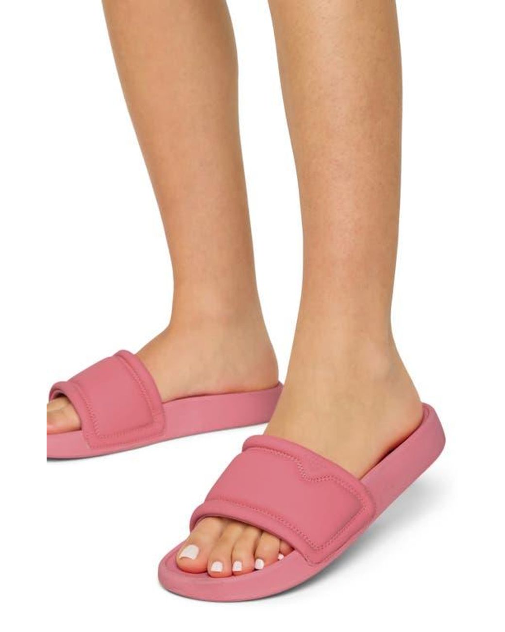 Roxy Pink Beach Slide Sandal