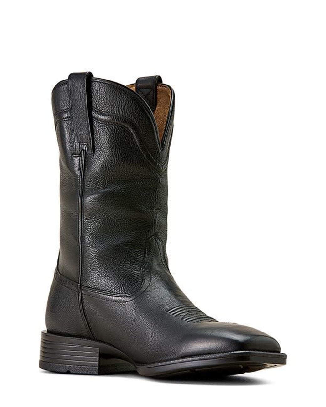 Ariat Black Alden Wide Square Toe Western Boot for men