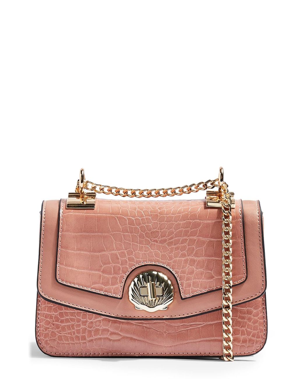 Shelly Faux Leather Convertible Crossbody Bag in Pink Lyst