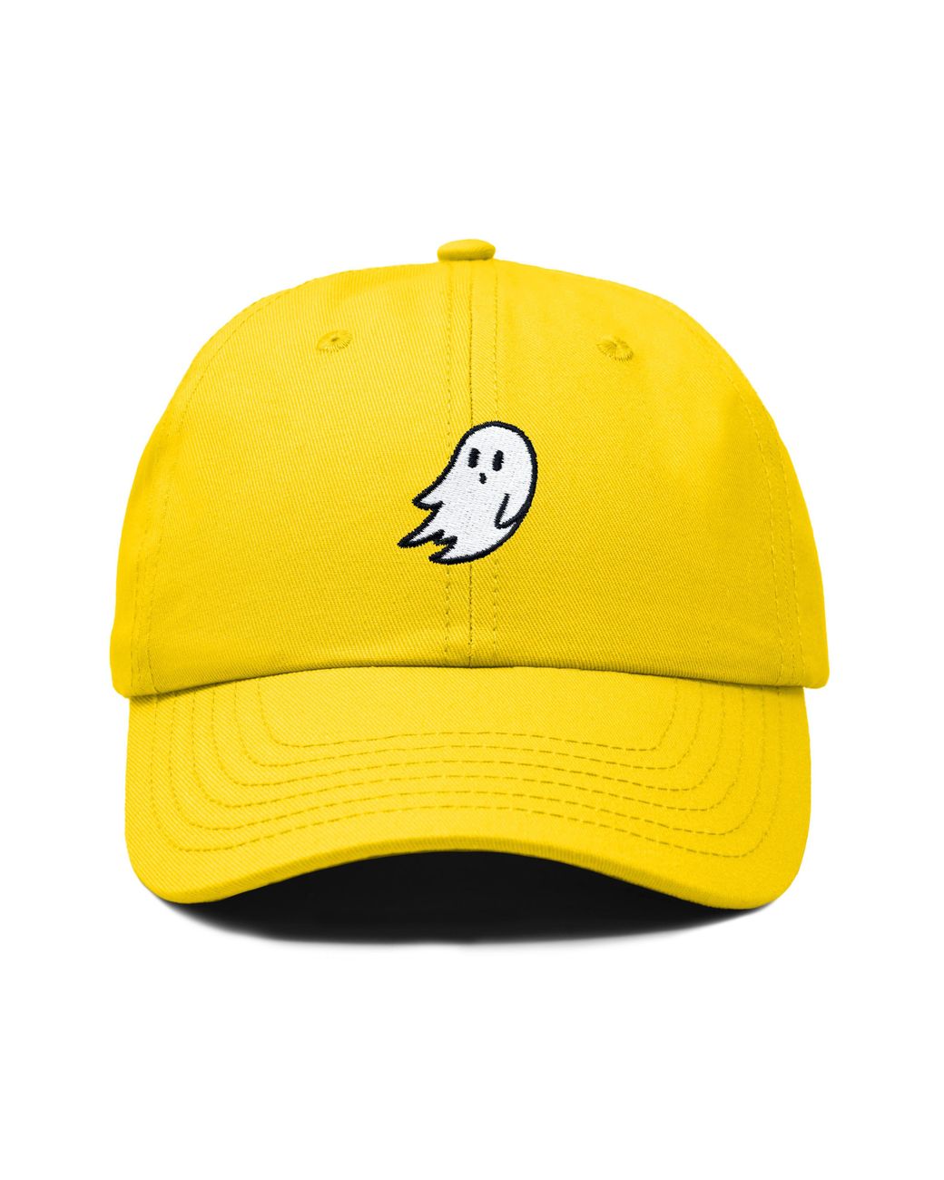 Alix Yellow Ghost Embroidered Low Crown Cap