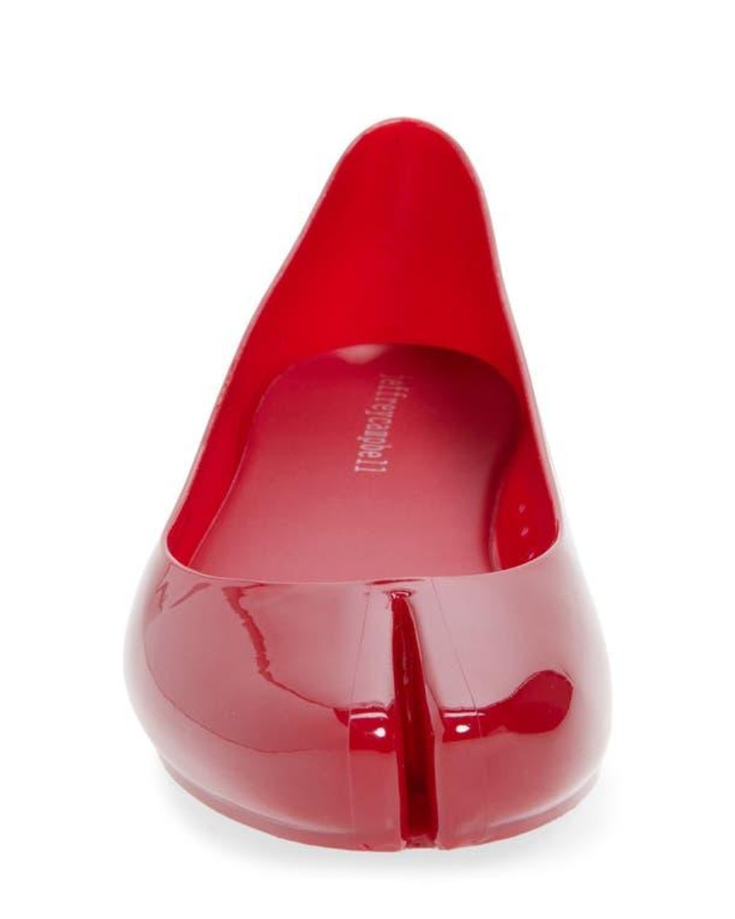 Jeffrey Campbell Red Fixed Split Toe Jelly Flat