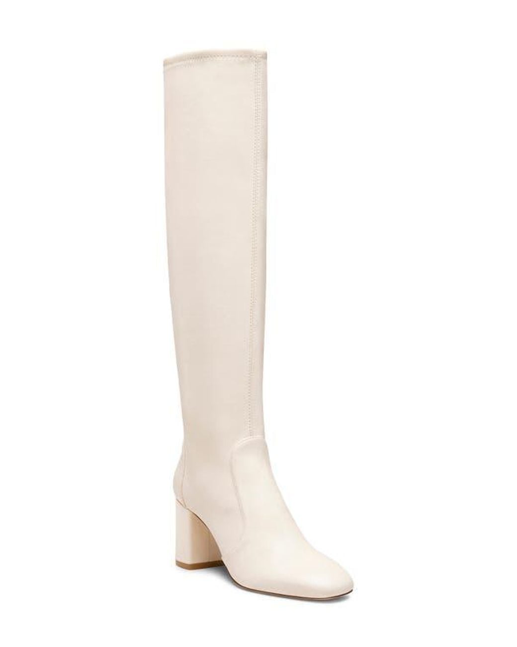 Stuart Weitzman White Lucie 75 Boots
