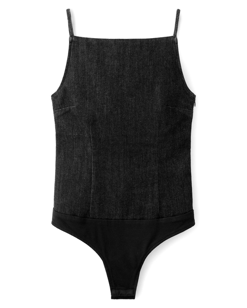 Mango Black June Denim Bodysuit