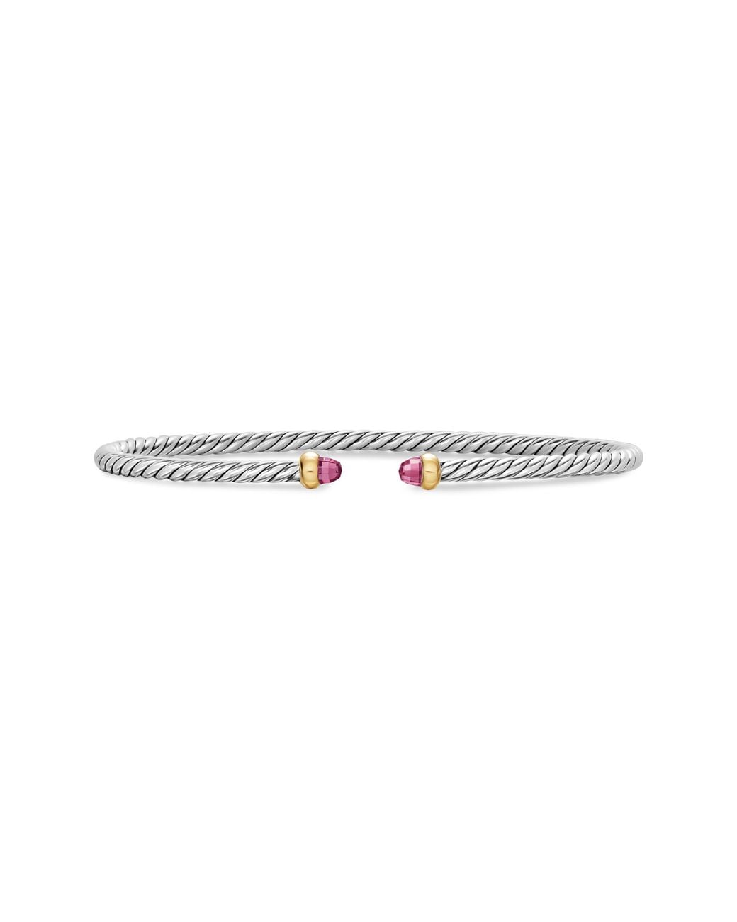 David Yurman White Micro Cable Flex Bracelet