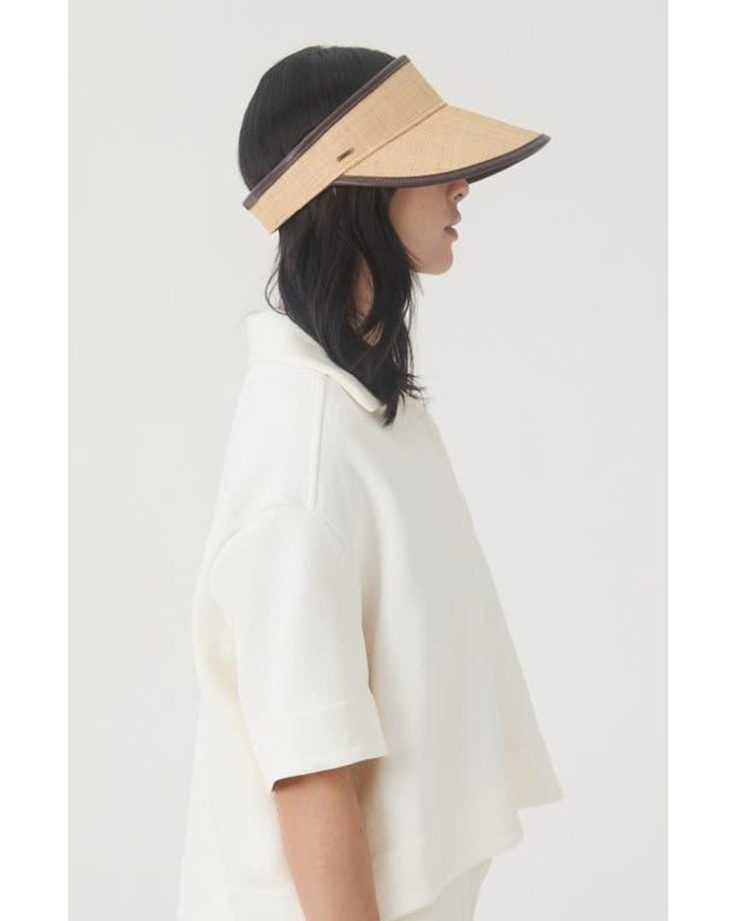 Eugenia Kim Natural Micky Raffia Visor
