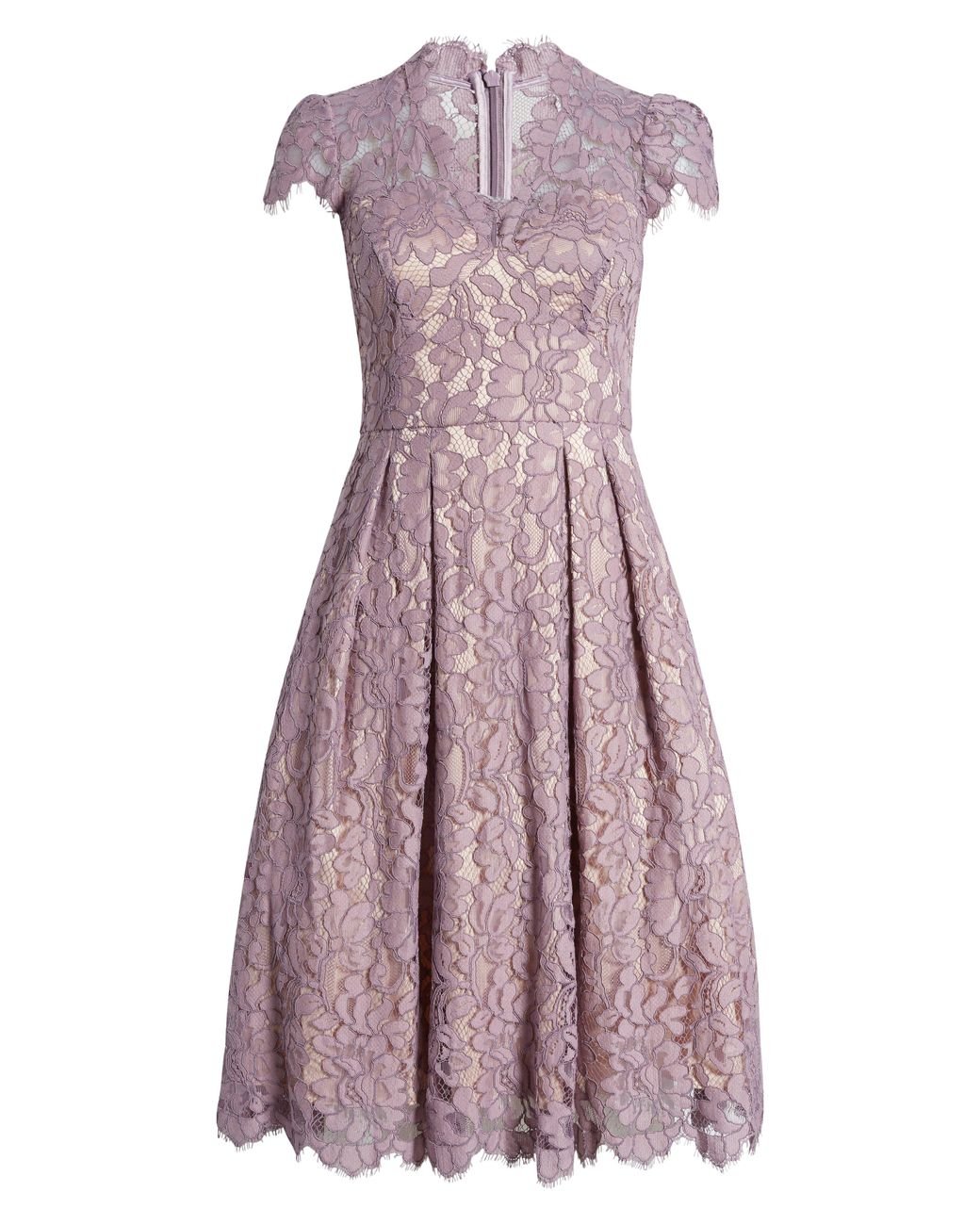Eliza J Lace Fit Flare Cocktail Dress in Purple Lyst