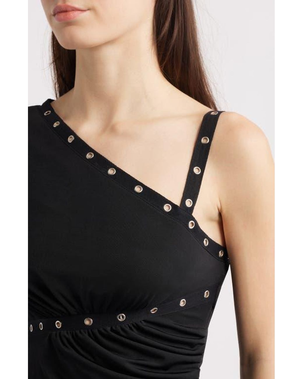 mistress rocks black cotton cutout shirt dress Clothing : Mini Dresses : Mistress Rocks Black Cotton Cutout Shirt dress