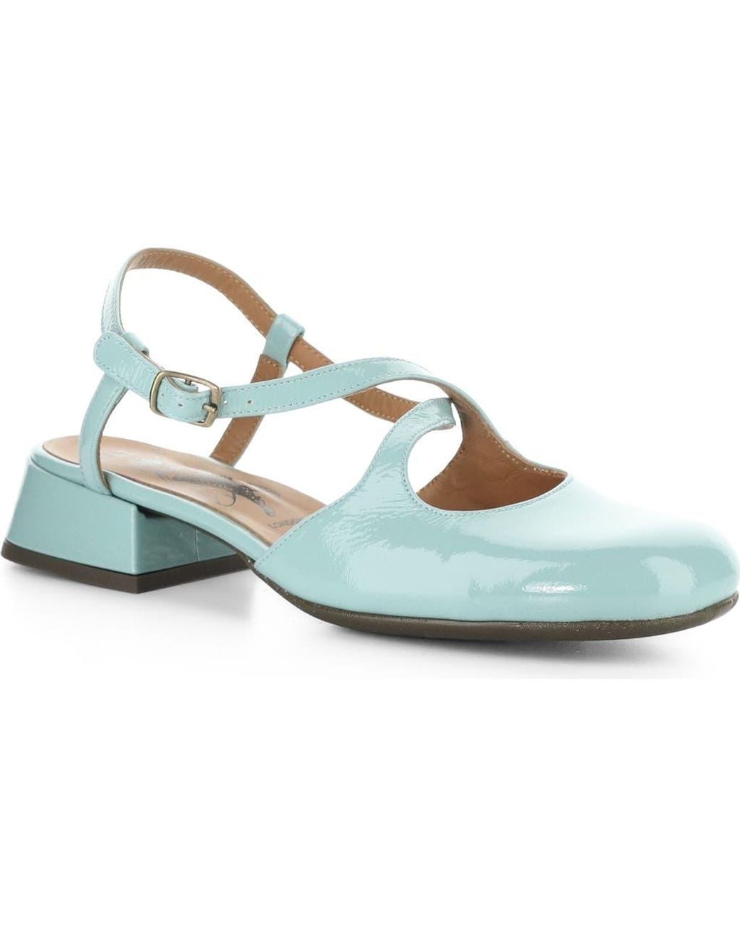 Fly London Blue Cark Ankle Strap Pump