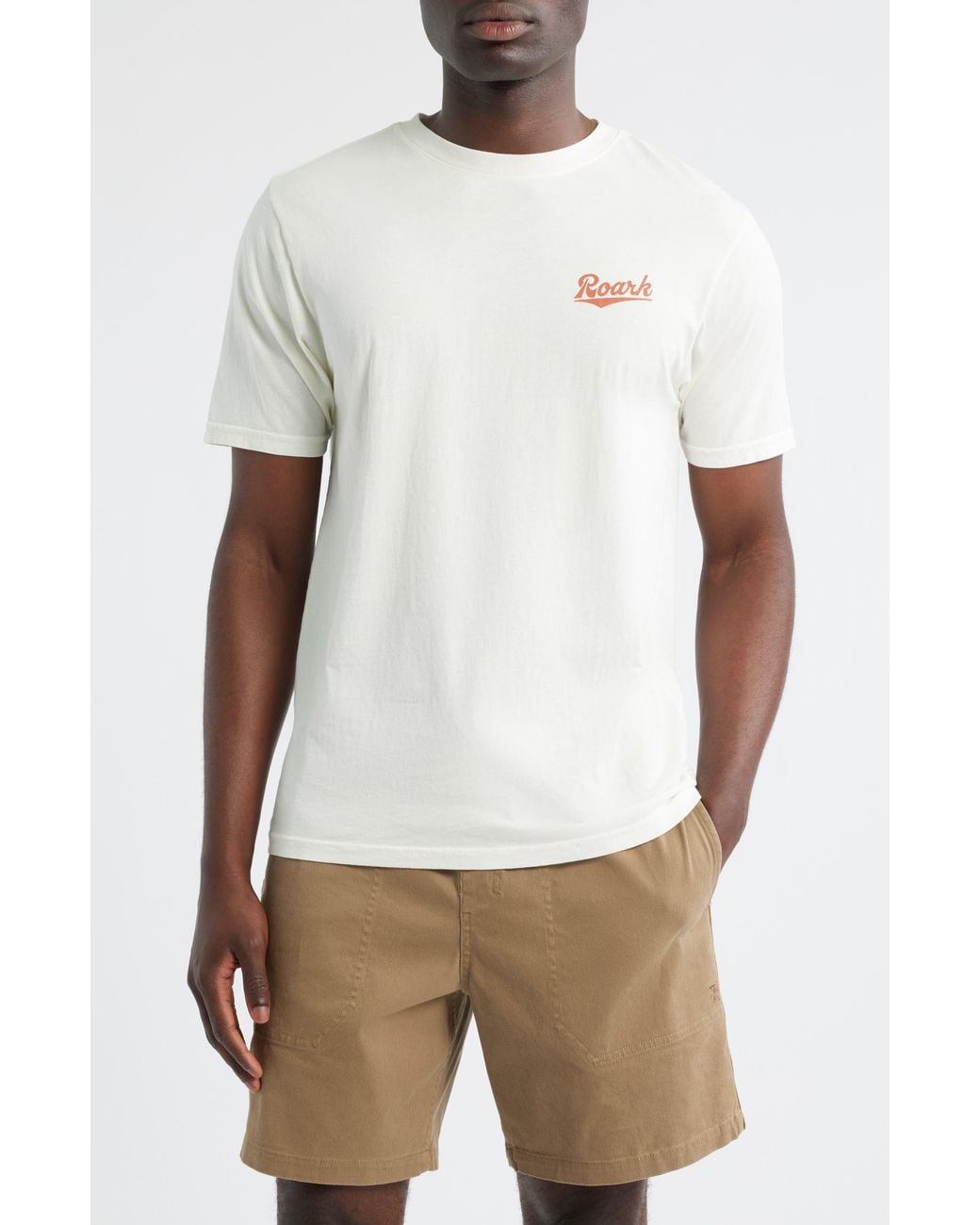 Roark White Diamond Script Graphic T-Shirt for men