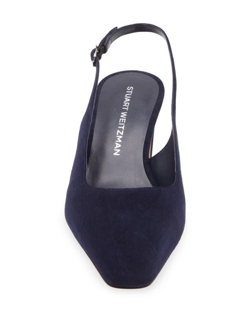 Stuart Weitzman Blue Stassi Slingback 50 Pump