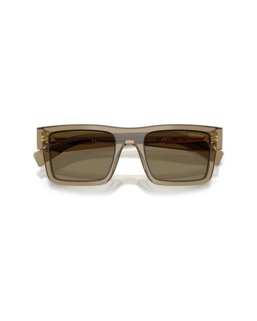 Prada Brown 52Mm Rectangular Sunglasses for men