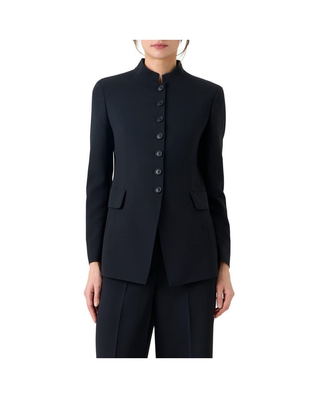 Akris Blue Kev Wool Blend Jacket