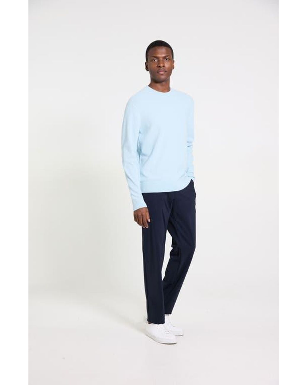 Theory Blue Riland Crewneck Sweater for men