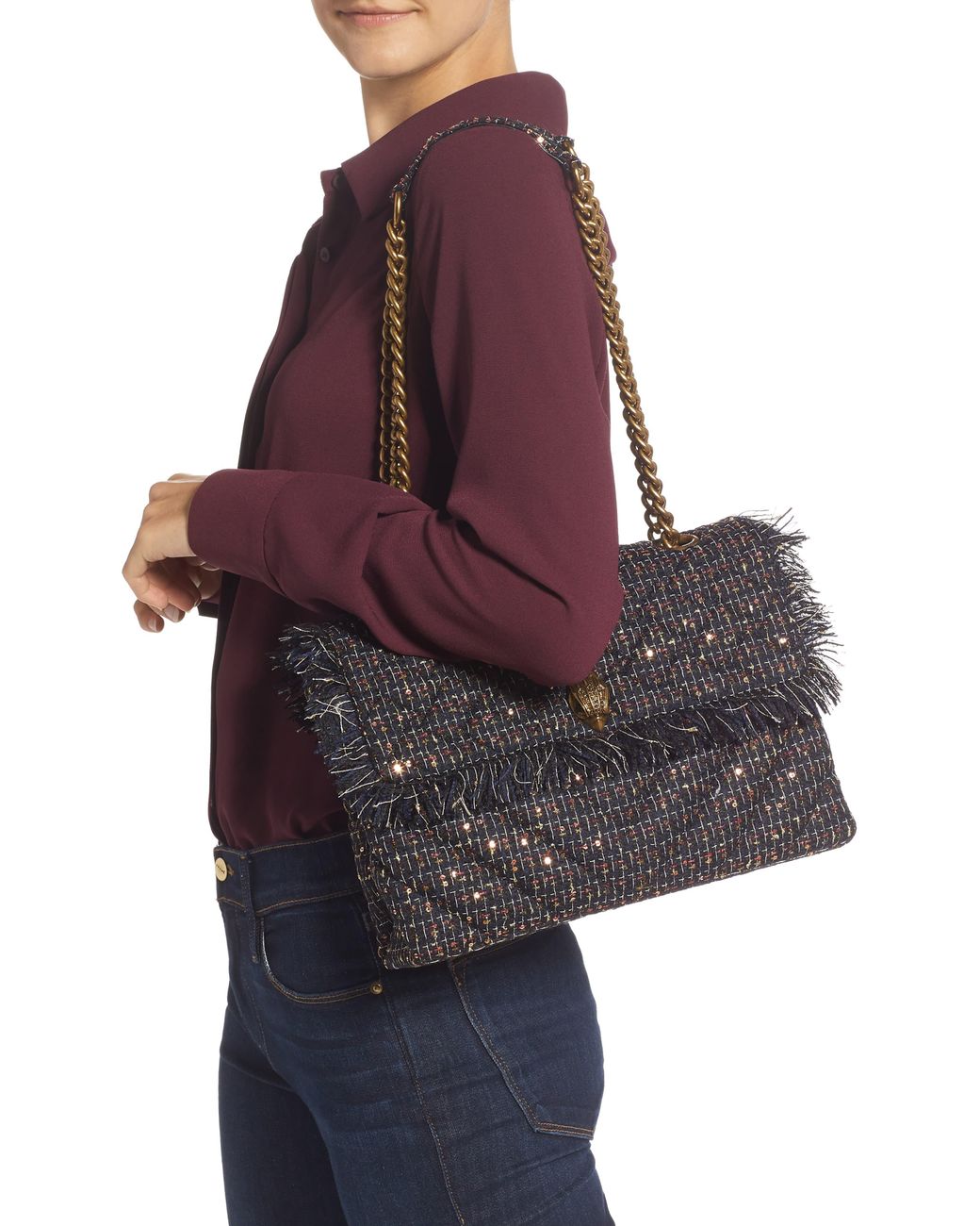 tweed messenger bag