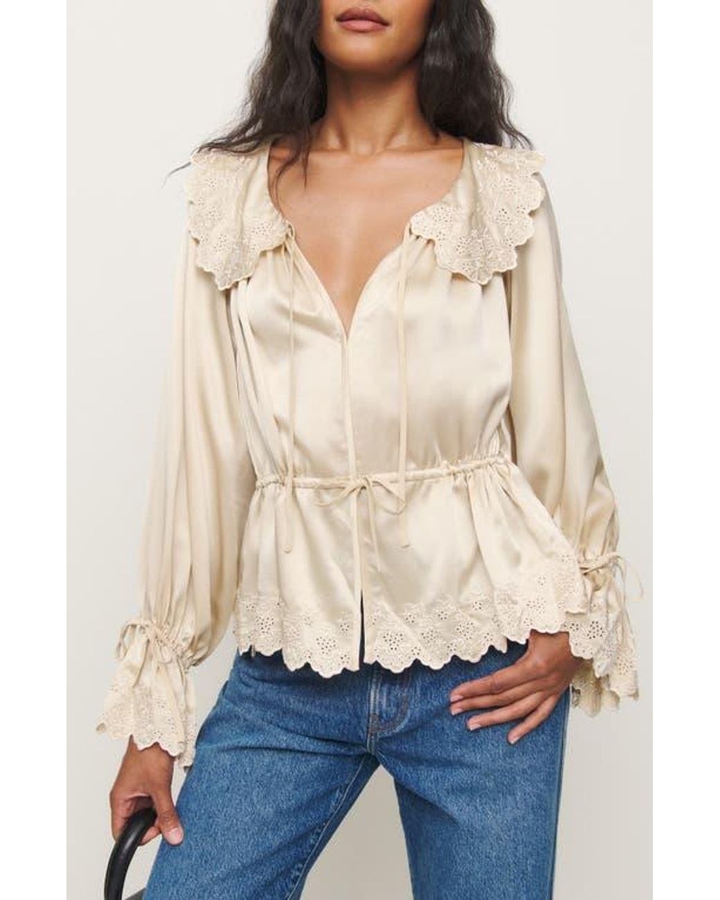 Hotsell NWT✨Reformation Hanson silk top