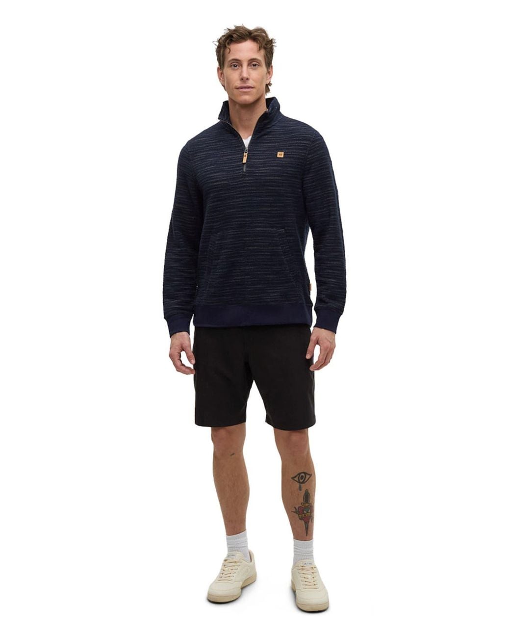 Tentree Blue Powell 1/4 Zip for men