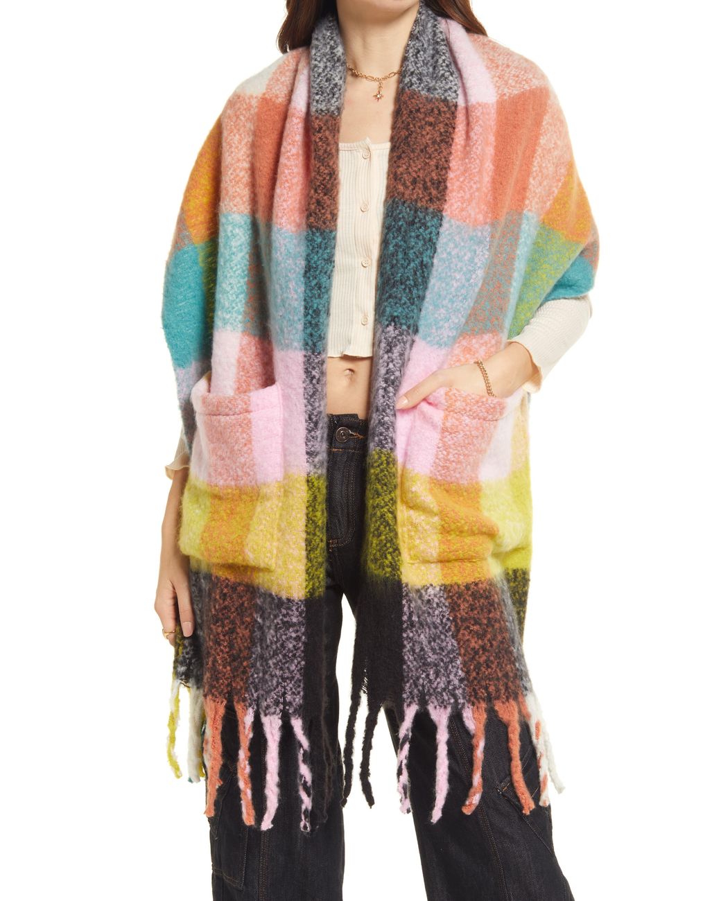 BP. Plaid Blanket Scarf | Lyst